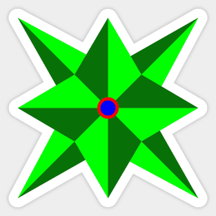 Green, red and blue pattern. Sticker